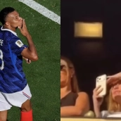 ¿Iba dirigido a Ester Expósito? El beso de Mbappé al palco tras su doblete en el Mundial