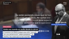 Koldo García tilda su condena desde la cárcel como "cadena perpetua" y critica: "Se incluyen cosas que no han ocurrido en el juicio"