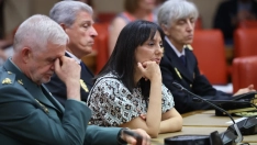 La directora general de la Guardia Civil, Mercedes González Fernández (c), durante la celebración del acto institucional en recuerdo y homenaje a las Víctimas del Terrorismo. Alejandro Martínez Vélez / Europa Press