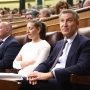 ) El secretario general del PP, Miguel Tellado; la portavoz del PP en el Congreso, Ester Muñoz, y el presidente del PP, Alberto Núñez Feijóo.  Eduardo Parra / Europa Press