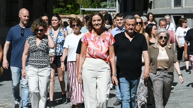 The spokesperson for the PSOE in the Madrid City Council, Reyes Maroto, during the presentation of her candidacy for the PSOE primaries for the Mayoralty of Madrid. Gustavo Valiente / Europa Press