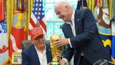 El presidente de Estados Unidos Donald Trump con el presidente de la FIFA Gianni Infantino. (Fuente: Foxnews).