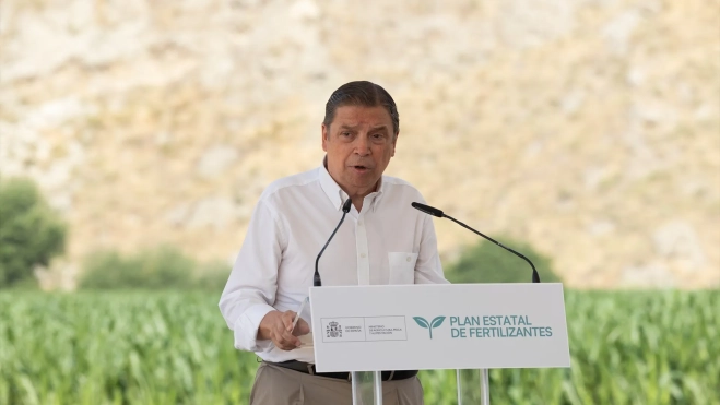 El ministro de Agricultura, Pesca y Alimentación, Luis Planas, durante la presentación del Plan Estatal de Fertilizantes. Jesús Hellín / Europa Press El ministro de Agricultura, Pesca y Alimentación, Luis Planas, durante la presentación del Plan Estatal de Fertilizantes. Jesús Hellín / Europa Press