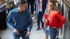El presidente del Gobierno, Pedro Sánchez, junto a Begoña Gómez, en las elecciones europeas - Foto de archivo: Eduardo Parra / Europa Press