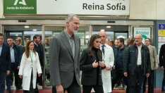 Los Reyes, este martes en el Hospital Reina Sofía de Córdoba.