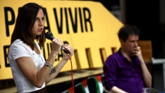 La secretaria general de Podemos, Ione Belarra, durante el Encuentro Municipalista de Podemos en Andalucía. Álex Zea / Europa Press