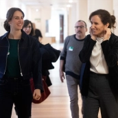 La ministra de Sanidad, Mónica García, y la portavoz de Más Madrid en el Ayuntamiento de Madrid, Rita Maestre. Eduardo Parra / Europa Press