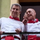 El líder del PP Alberto Núñez Feijóo en los Sanfermines. Eduardo Sanz/Europa Press.