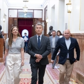 El presidente del PP, Alberto Núñez Feijóo, y los diputados Ester Muñoz y Miguel Tellado. Jesús Hellín / Europa Press El presidente del PP, Alberto Núñez Feijóo, y los diputados Ester Muñoz y Miguel Tellado. Jesús Hellín / Europa Press