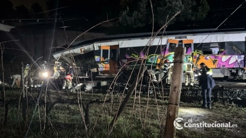 Uno de los Rodalies accidentados en Cataluña