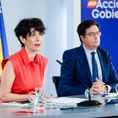 La ministra de Inclusión, Seguridad Social y Migraciones y portavoz del Gobierno, Elma Saiz, y el ministro para la Transformación Digital y de la Función Pública, Óscar López. Carlos Luján / Europa Press La ministra de Inclusión, Seguridad Social y Migraciones y portavoz del Gobierno, Elma Saiz, y el ministro para la Transformación Digital y de la Función Pública, Óscar López. Carlos Luján / Europa Press